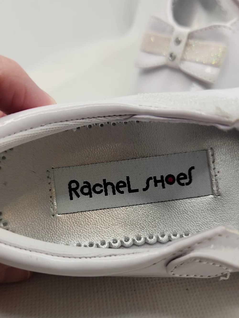 Rachel Shoes White Patent Lil Hilary Size 11M